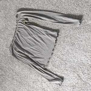 Hollister off the shoulder grey small shirt